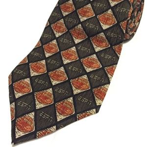 ESPN Football Tie Black Silk NFL Playoffs Coach